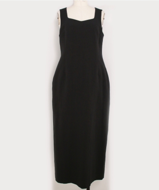 HARD TWIST COTTON LINEN GABARDINE DRESS
