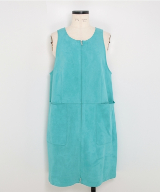LAMB SUEDE ZIP MINI DRESS
