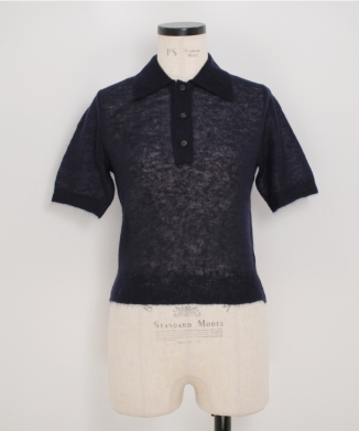 KID MOHAIR SHEER KNIT POLO