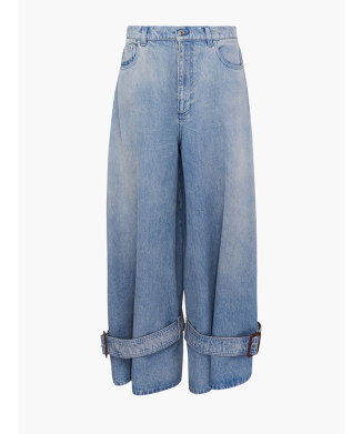 BUCKLED CUFF JEANS