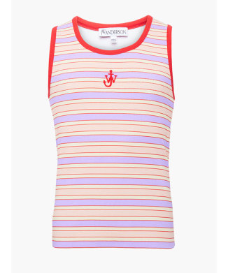 STRIPED CONTRAST TRIM VEST