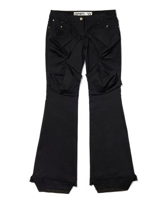 GATHERED BOOTCUT PANTS