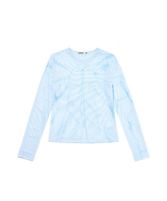 RIBBON PRINT MESH TOP