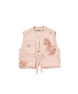 APPLIQUE CARGO VEST