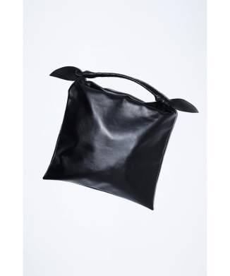 Leather ribbon bag big