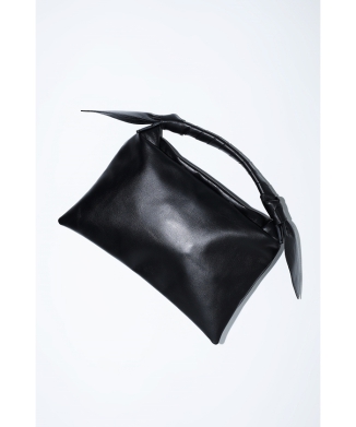 Leather ribbon bag