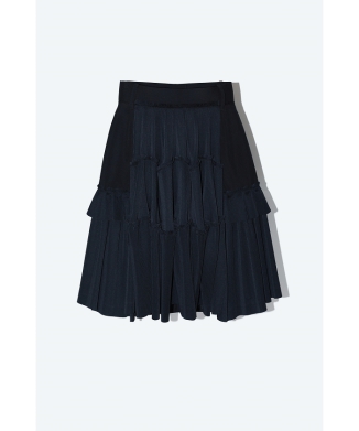 Wool pleats skirt