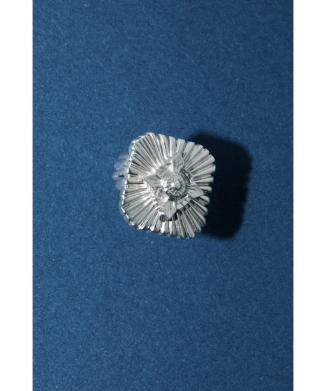 Concho pierced earrings SILVER