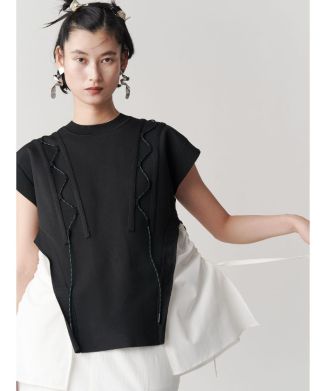 WAVE CODE KNIT TOPS