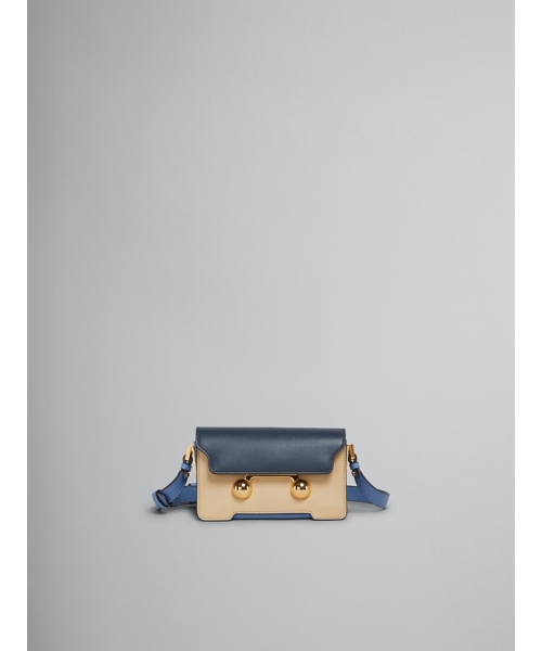 MARNI TRUNKAROO ミニショルダーバッグ NIGHT BLU/WHINTER WHEAT/OPAL UNI MARNI TRUNKAROO ミニショルダーバッグ NIGHT BLU/WHINTER WHEAT/OPAL UNI