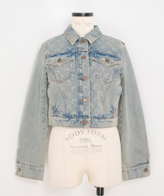 MOON LASER DENIM BOXY SUIT JACKET