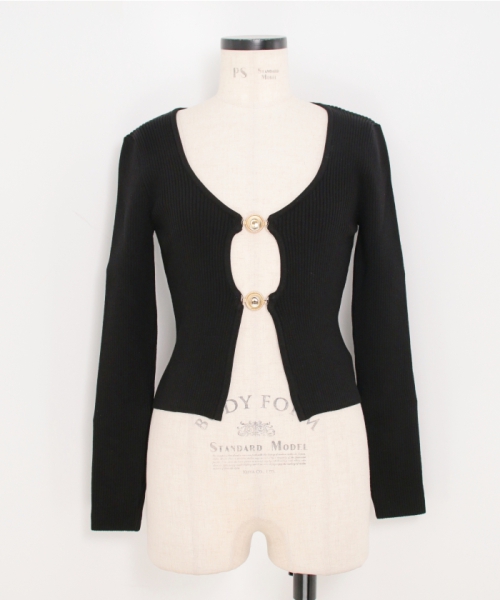 MARINESERRE MOON JEWELRY KNIT OPEN CARDIGAN BLACK S MARINESERRE MOON JEWELRY KNIT OPEN CARDIGAN BLACK S