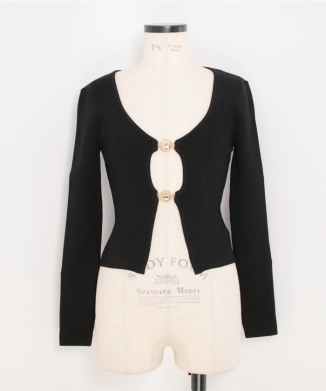MOON JEWELRY KNIT OPEN CARDIGAN