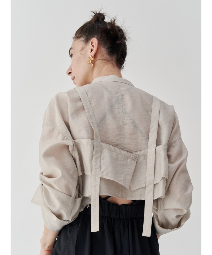 ブラウス シャツ BUSTIER LAYERED SHORT SH / ビスチェレイヤードショートシャツ レディース BUSTIER LAYERED SHORT SH(F254A003)｜阪急百貨店公式通販サイト