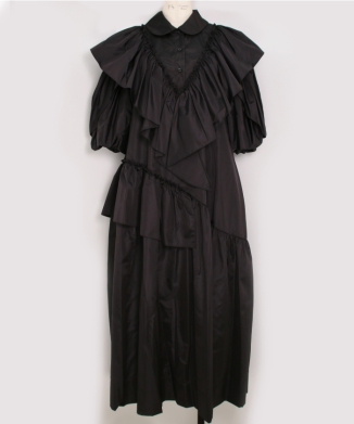 RUFFLE DETAIL PETAL SLEEVE DRESS
