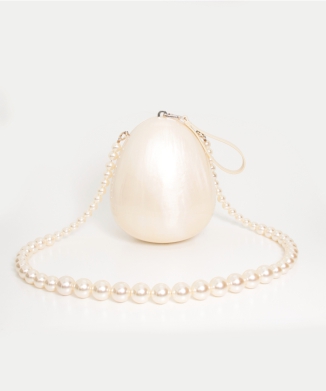 LARGE EGG BAG W/ XL PEARL CROSSBODY