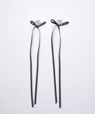 VICTORIAN BOW RIBBON STUD EARRINGS