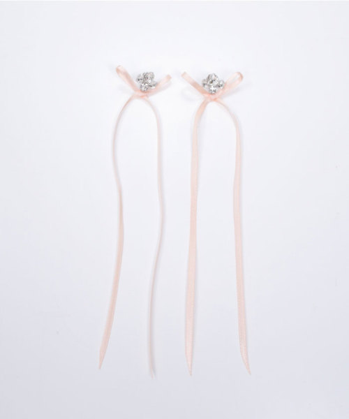 Simone Rocha VICTORIAN BOW RIBBON STUD EARRINGS CRYSTAL/ROSE F Simone Rocha VICTORIAN BOW RIBBON STUD EARRINGS CRYSTAL/ROSE F