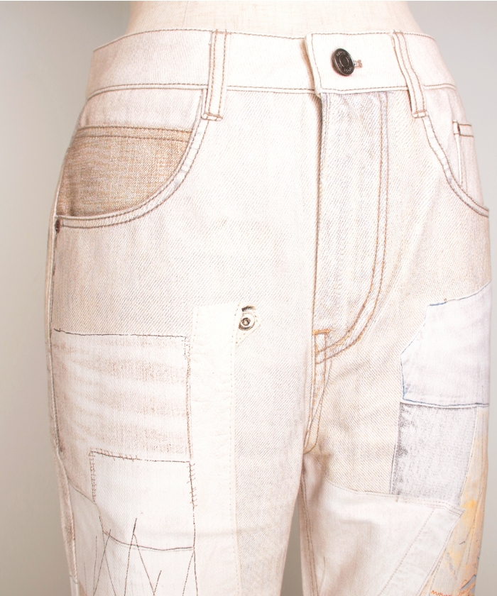 PATCHWORK EFFECT LOOSE BOOTCUT(F254S071)｜阪急百貨店公式通販