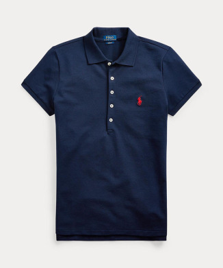 スリム フィット ストレッチ ポロシャツ