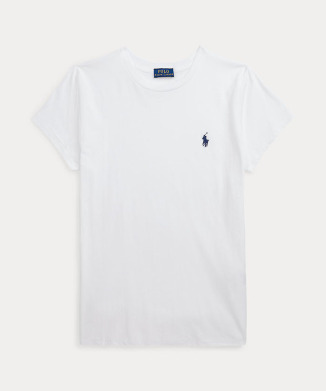 コットン ジャージー クルーネック Tシャツ