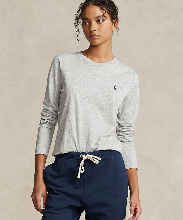 ロングスリーブ ジャージー クルーネック Tシャツ(F255G016)｜阪急