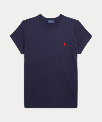 コットン ジャージー クルーネック Tシャツ