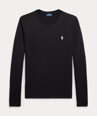 ロングスリーブ ジャージー クルーネック Tシャツ