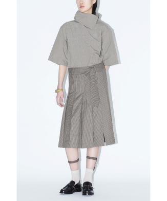 【TOGA PULLA】Wool check skirt