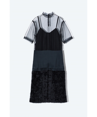 【TOGA PULLA】Fringe tulle dress