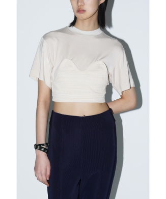 【TOGA PULLA】Rib jersey S/S