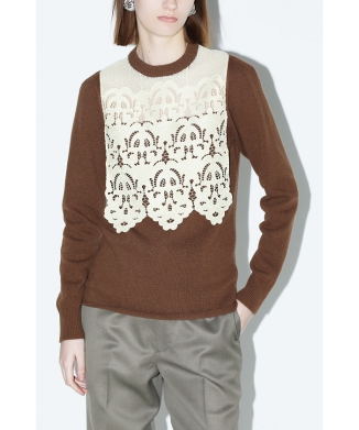 【TOGA PULLA】Lace knit pullover
