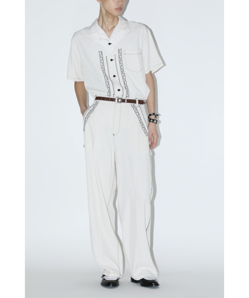 TOGA 【TOGA VIRILIS】Viscose twill pants off white 44 TOGA 【TOGA VIRILIS】Viscose twill pants off white 44