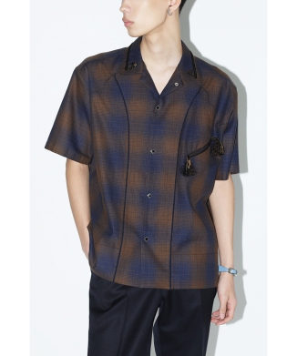 【TOGA VIRILIS】Ombre check S/S shirt
