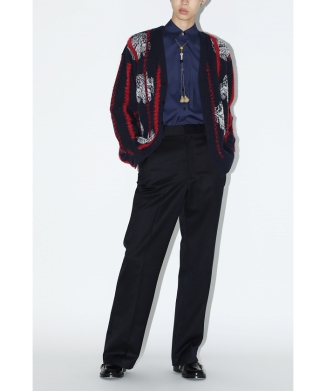 【TOGA VIRILIS】Stripe jacquard knit cardigan