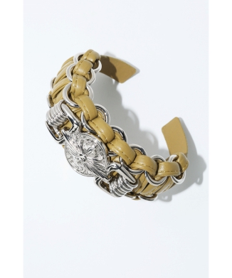 【TOGA TOO】Leather braid bangle