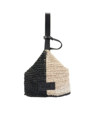 BICOLOR RAFFIA MINI BAG