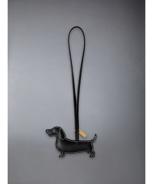 THOMBROWNE. NEWYORK HECTOR PUFFY CHARM IN PEBBLE GRAIN LEATHER BLACK FREE