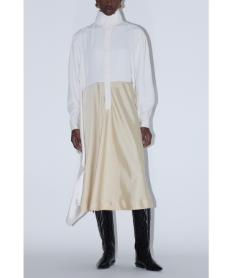 【TOGA PULLA】Acetate twill wrap dress