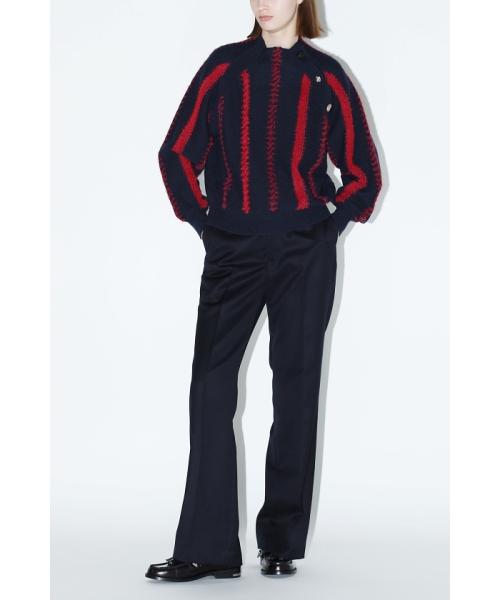 TOGA 【TOGA PULLA】Stripe knit pullover navy 38 TOGA 【TOGA PULLA】Stripe knit pullover navy 38