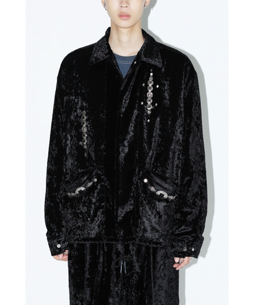 TOGA 【TOGA VIRILIS】Crush velvet blouson black 48 TOGA 【TOGA VIRILIS】Crush velvet blouson black 48