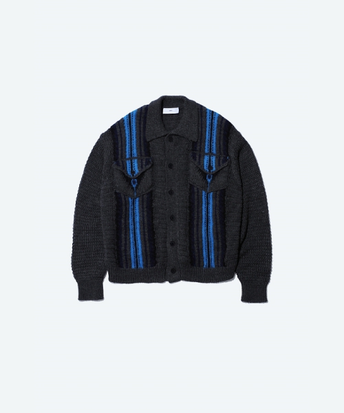 TOGA 【TOGA VIRILIS】Mesh knit jacket gray 46 TOGA 【TOGA VIRILIS】Mesh knit jacket gray 46
