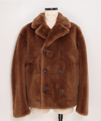 STRAIGHT MERINO MOUTON FUR P-COAT