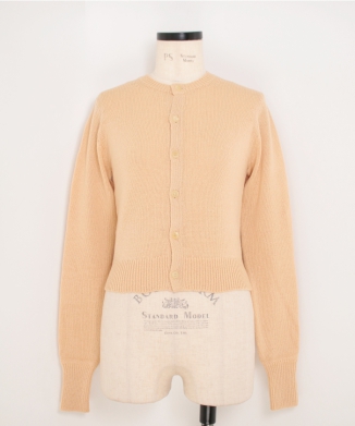 LIGHT CASHMERE KNIT CREW-NECK CARDIGAN