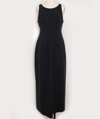 TENSE WOOL DOUBLE CLOTH SLEEVELESS DRESS