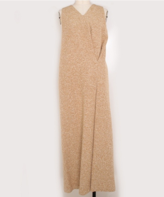 HOMESPUN TWEED DRAPE DRESS