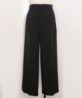LIGHT WOOL MAX GABARDINE TWO-TUCK SLACKS