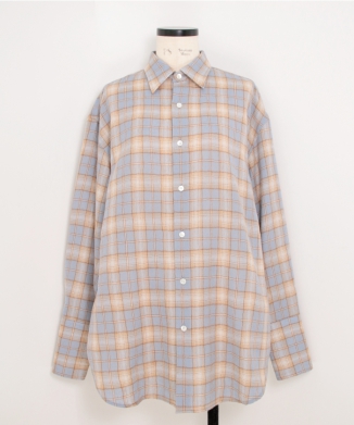 AIRY WOOL CHECK SHIRT