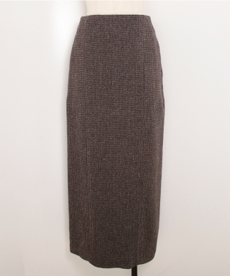 ALPACA WOOL SILK TWEED PENCIL SKIRT