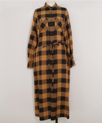 RAYON PLAID DRESS